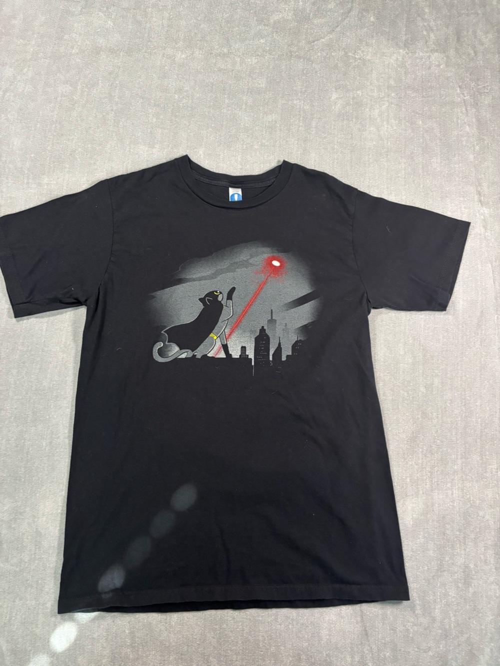 Y2K Black cat‎ long sleeve shirt with red laser design